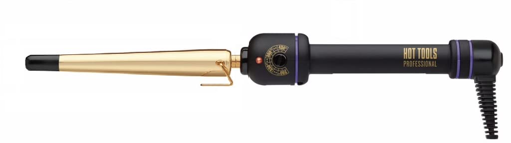 Hot Tools Professional Tapered Curling Iron, Gold Curling Iron, Small