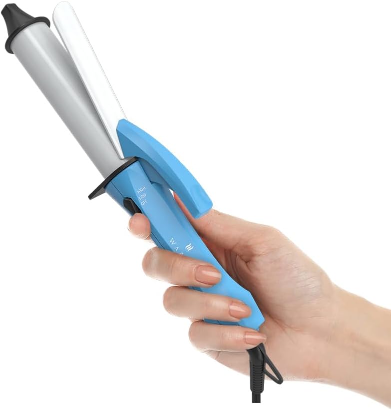 Ceramic Mini Curling Iron for Short Hair, Compact Lightweight Hair Curler for Travel, 1 Inch Heat-Up Fast Curling Wand for Touch Ups, Auto Shut Off, Beautiful Gift Box