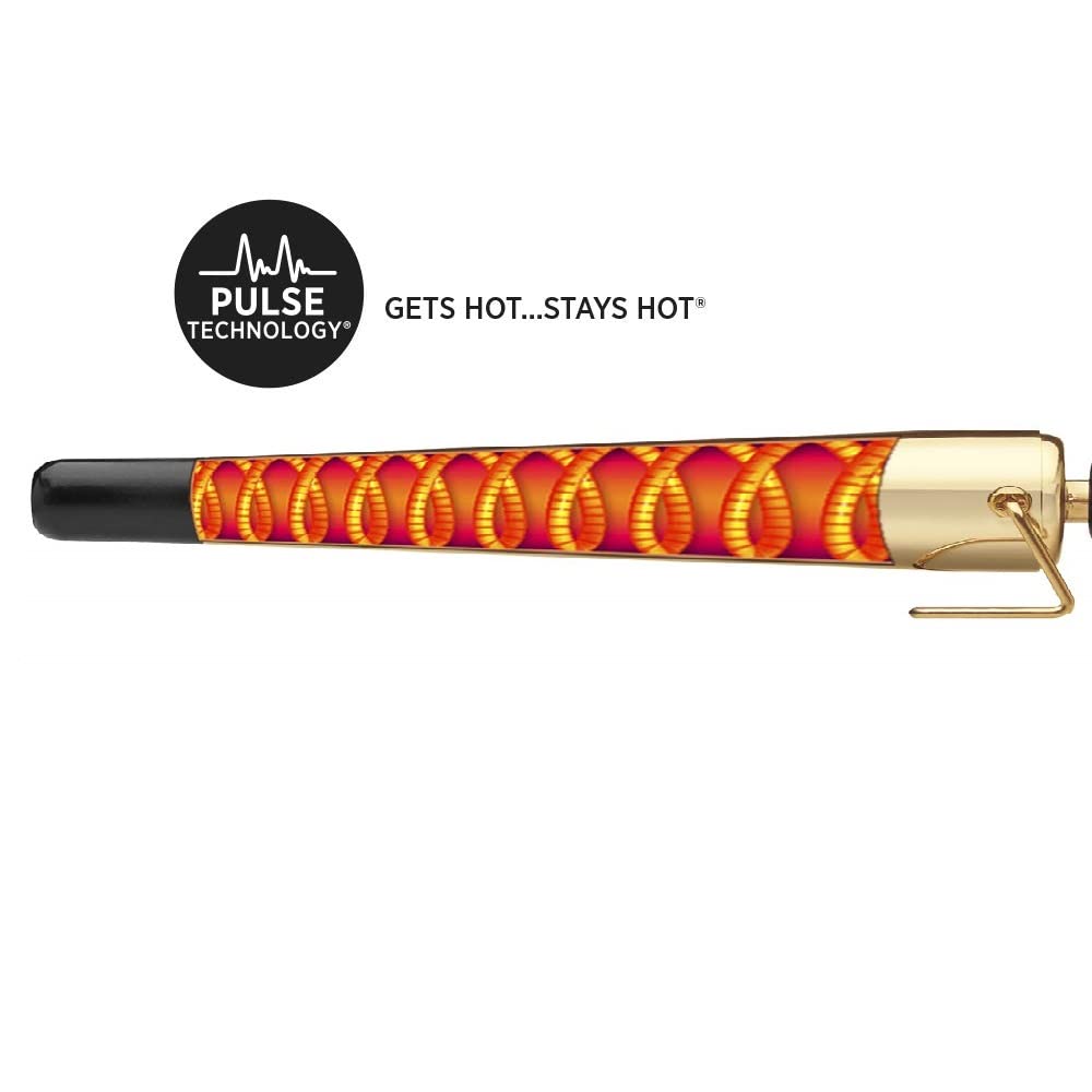Hot Tools Professional Tapered Curling Iron, Gold Curling Iron, Small