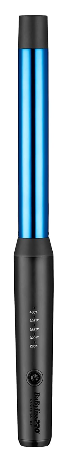 BaBylissPRO Nano Titanium Professional Curling Wand For All Hair Types, Reaches 430 Degrees For Long Lasting Curls