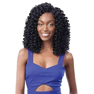 FreeTress Synthetic Hair Crochet Braids 2X Ringlet Wand Curl (4-PACK, 1B)