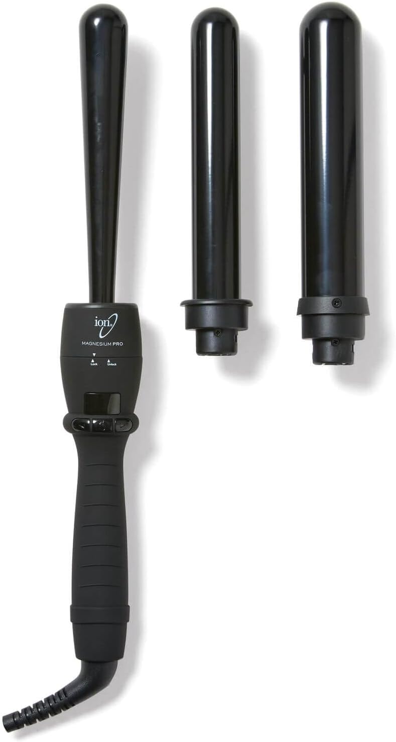 Ion Interchangeable Clipless Curl Wand Trio