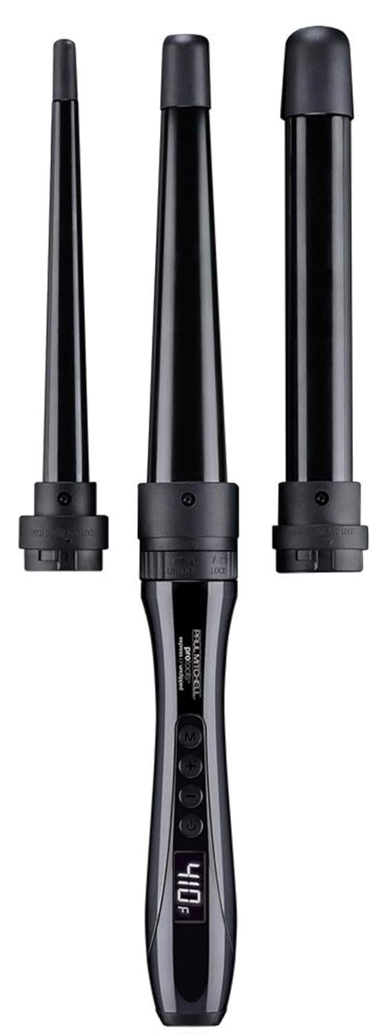 Paul Mitchell Pro Tools Express Ion Unclipped 3-in-1 Ceramic Interchangeable Curling Wand, 3 Barrels for Multiple Hairstyles
