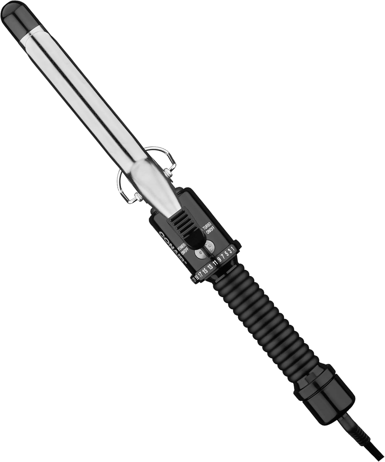 Conair Instant Heat 3/4-Inch Curling Iron, ¾-inch Barrel Produces Tight Curls, Hair Curler for Short to Medium Hair, 25 Heat Setting Hair Curling Iron, Black