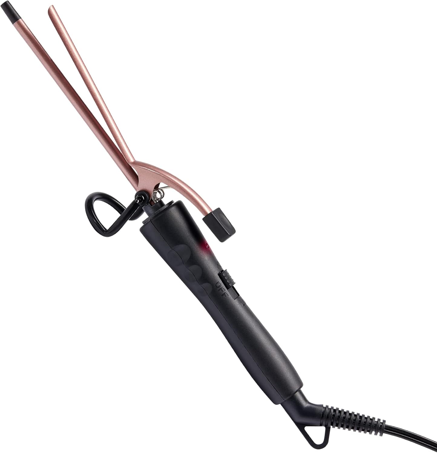 Red by Kiss 1/4 Inch Thin Curling Iron, Pencil Curling Iron, Extra Small Ceramic Coating Barrel, Skinny Curling Iron Wand for Long & Short Hair