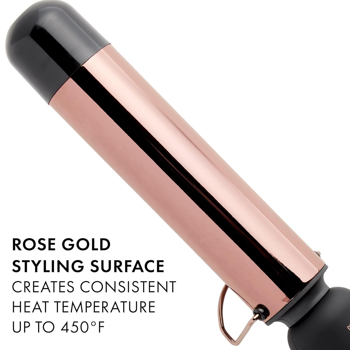 HOT TOOLS Pro Artist Rose Gold Digital Curling Iron/Wand | Long Lasting Defined Curls, (1-1/2 in)