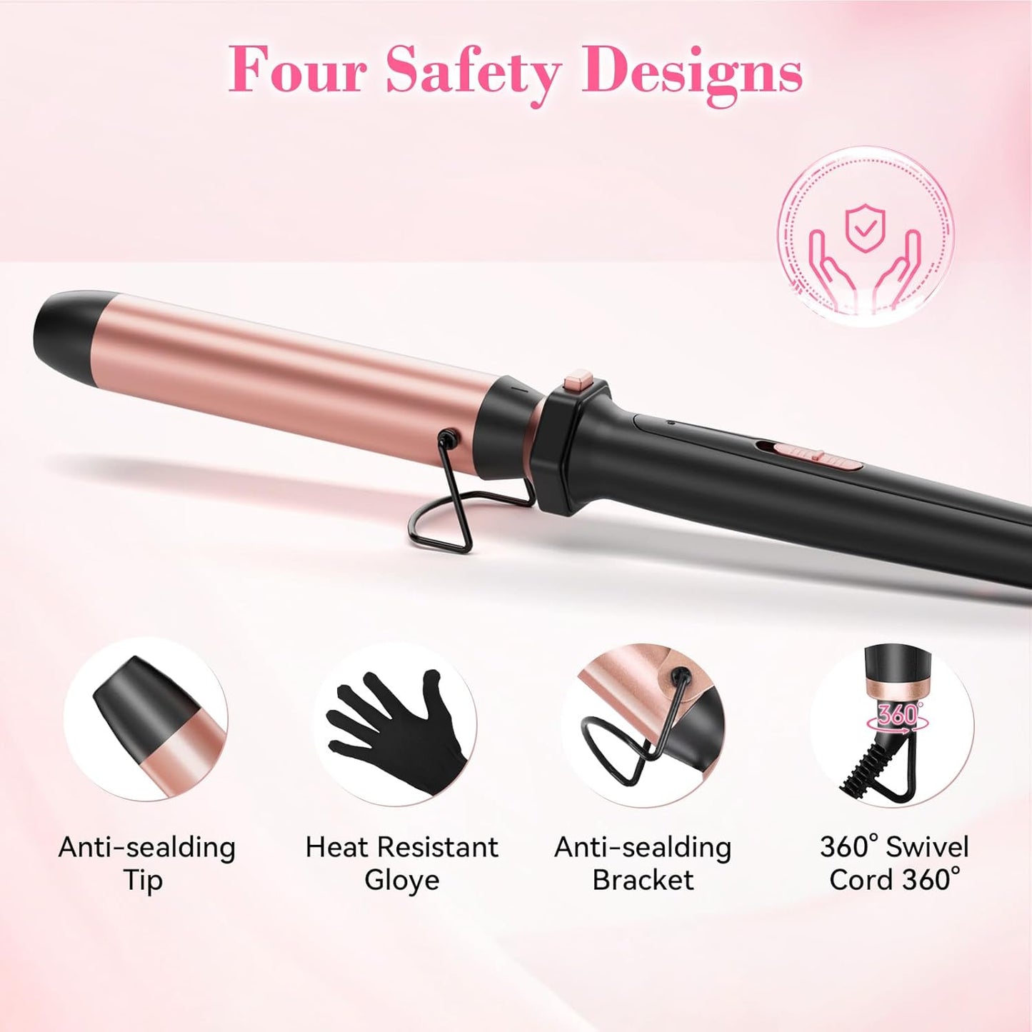 Ufree 7-in-1 Curling Iron Set with Interchangeable Ceramic Barrels, Curling Wand Set with Thermal Brush, Hair Straightener and Wand Curling Iron, Versatile Styling Hair Curlers Set, Gifts for Women