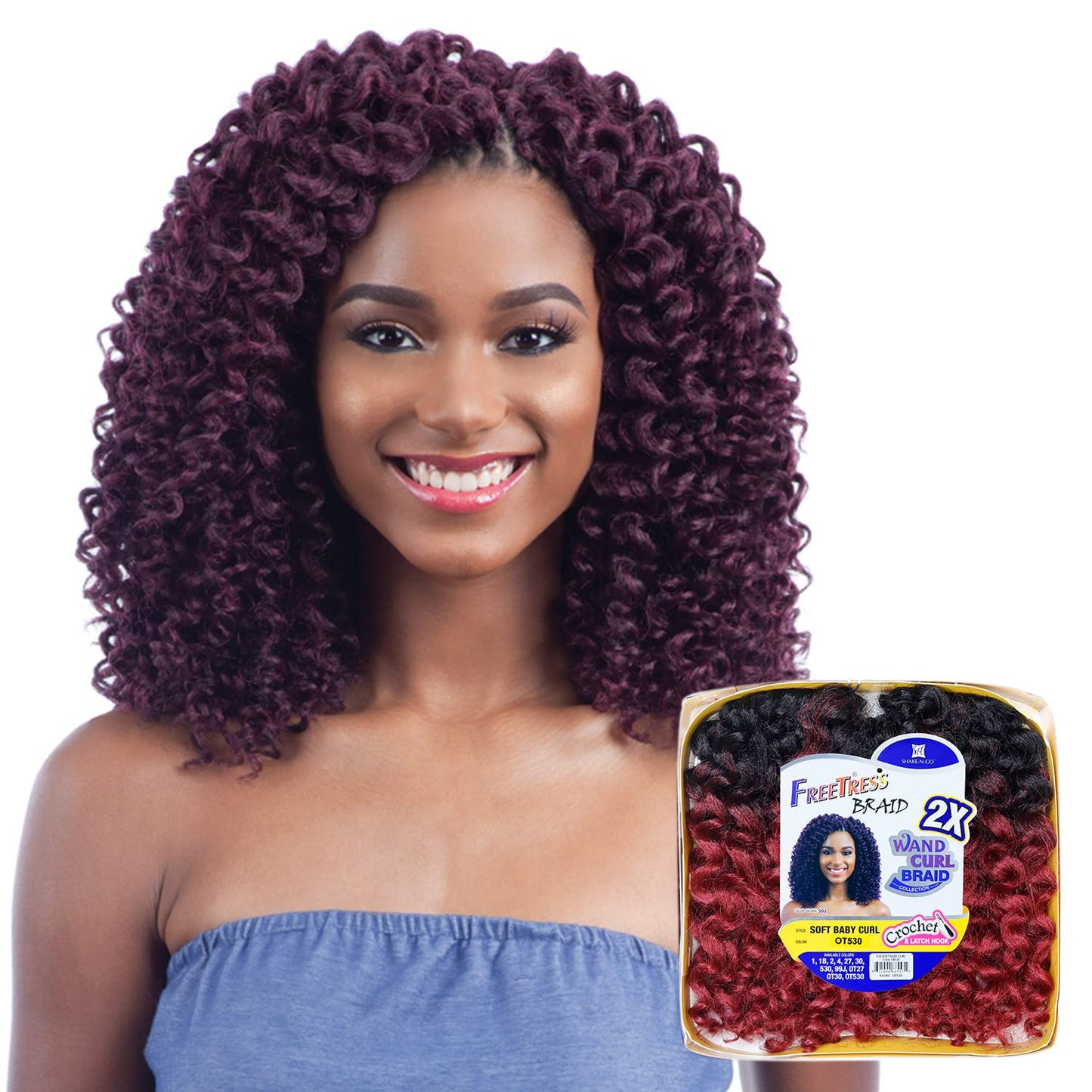FreeTress 2X Wand Curl Braid Soft Baby Curl (1)
