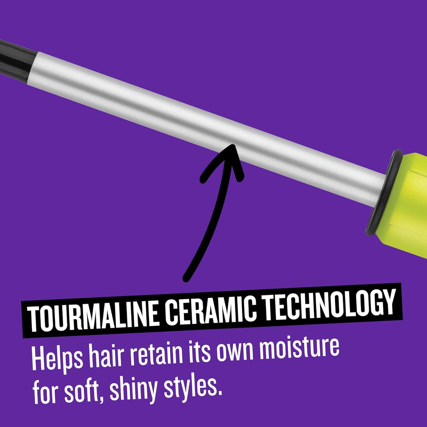 Bed Head Curlipops .5” Tourmaline Ceramic Skinny Pop™ Styling Iron | Clamp-Free Curling Wand | for Tight, Bouncy Curls (1/2 Inch)