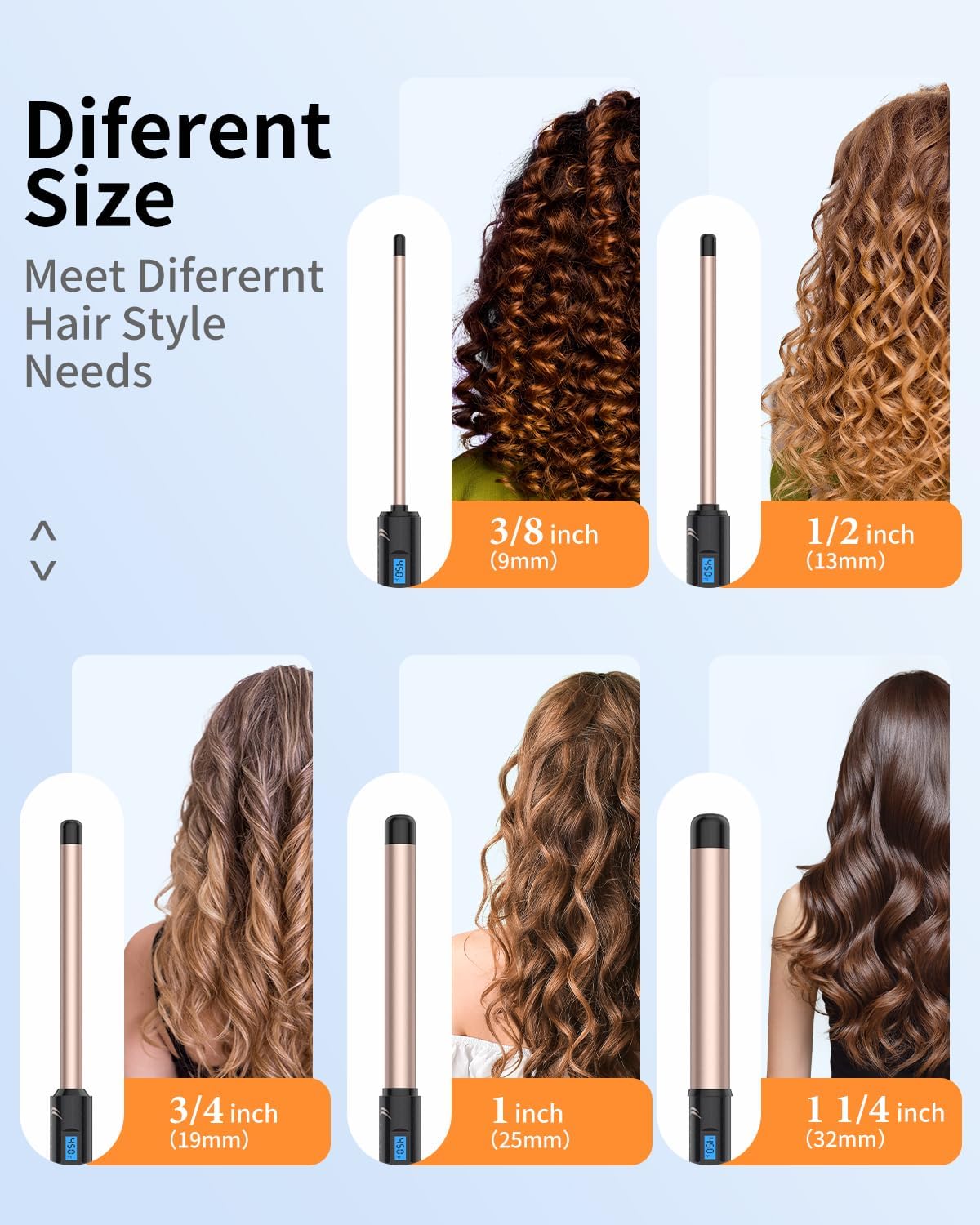 1 1/4 Inch Curling Wand Ceramic Long Barrel,1.25 Inch Curling Wand Iron for Long Hair,Dual Voltage Hair Curling Wand
