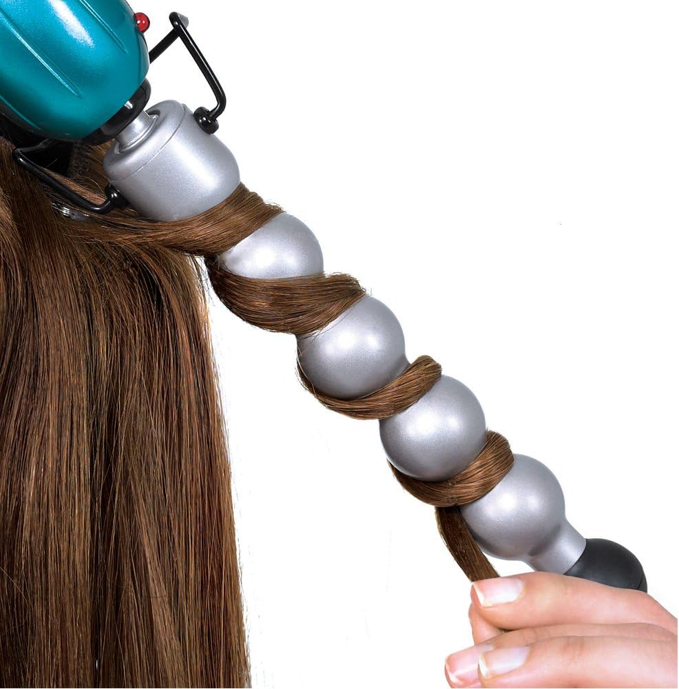 Bed Head Rock N Roller Clamp Free 2-in-1 Curling Wand | Round Barrel for Tousled Waves