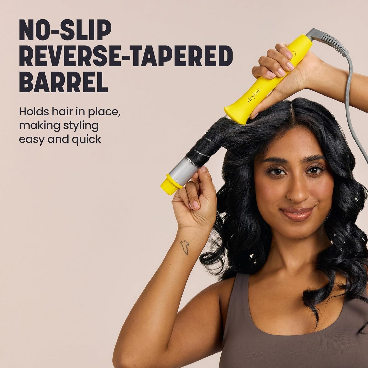 Drybar The Wrap Party Curling & Styling Wand – Long-Lasting Waves and Curls – Salon Hair Curling Wand