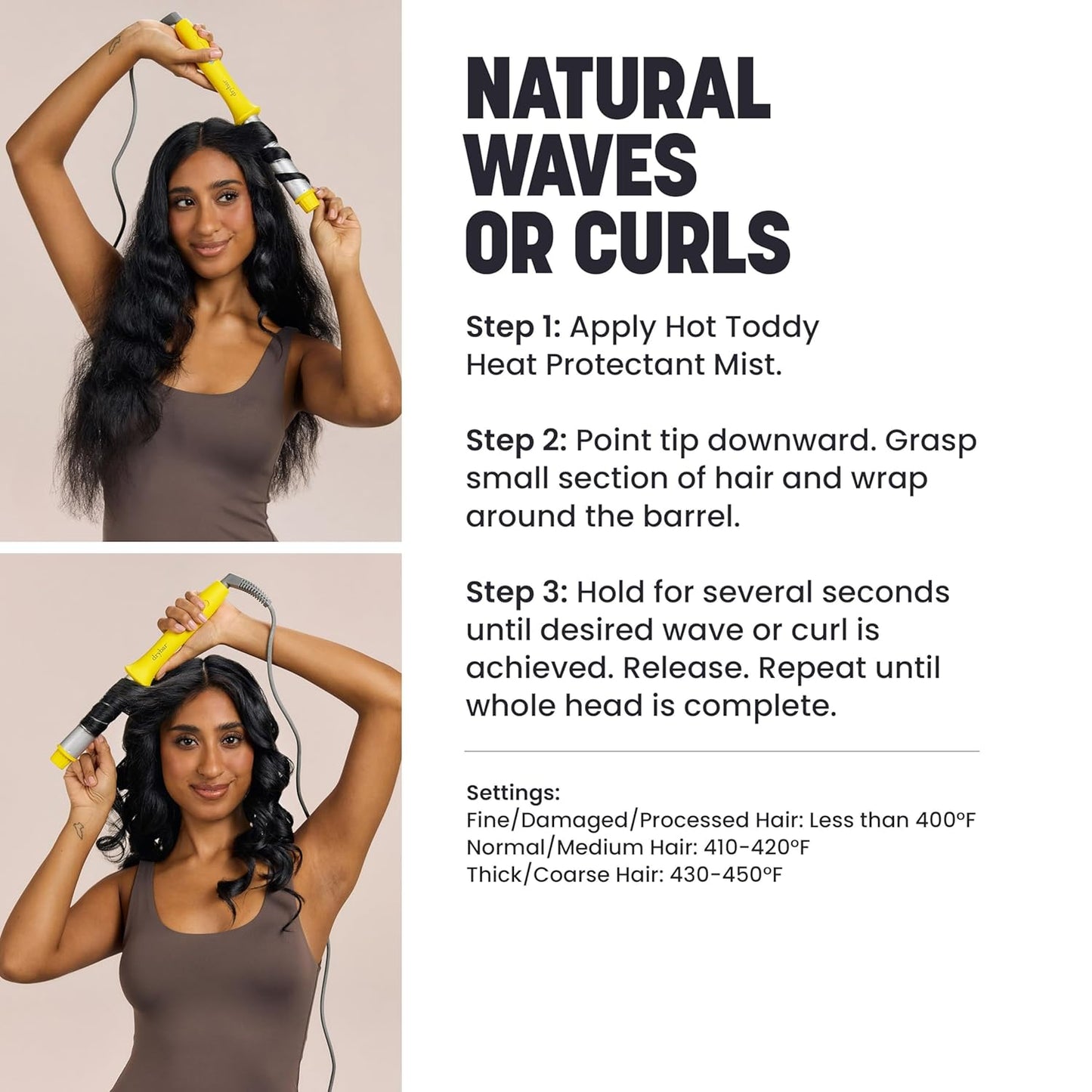 Drybar The Wrap Party Curling & Styling Wand – Long-Lasting Waves and Curls – Salon Hair Curling Wand