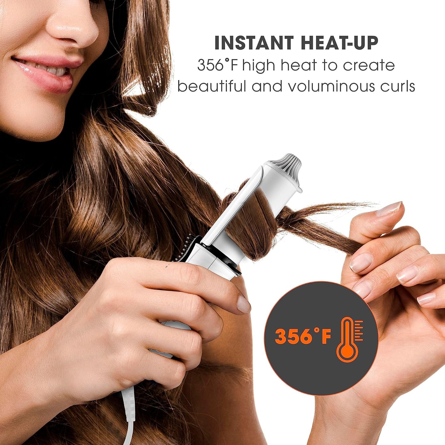 Conair Travel Curling Iron, Mini 1- Inch Ceramic Curling Iron in White by Travel Smart