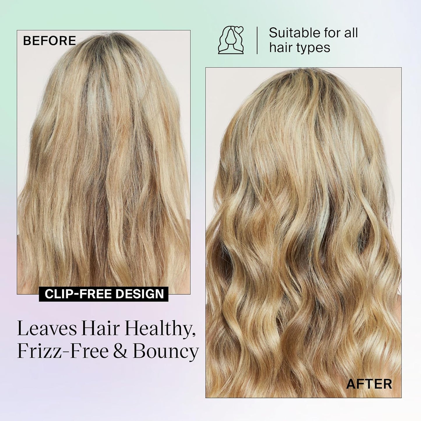 Eva NYC Healthy Heat Clip-Free Curling Wand, Tourmaline-Infused Hair Curler with Far-Infrared, Ceramic Wand Curling Iron, Hair Wand Styling Tool with Adjustable Heat, 1 Inch, Floral Frenzy