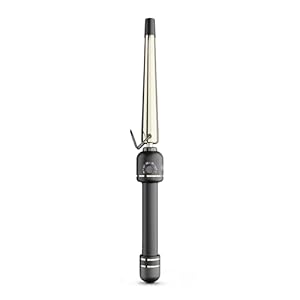 HOT TOOLS 24K Gold Extended Barrel Oval Tapered Curling Wand for Bouncy Curls | No Clamp for Quick and Easy Styling, Fan-Favorite 24K Gold Technology for Long-Lasting Results