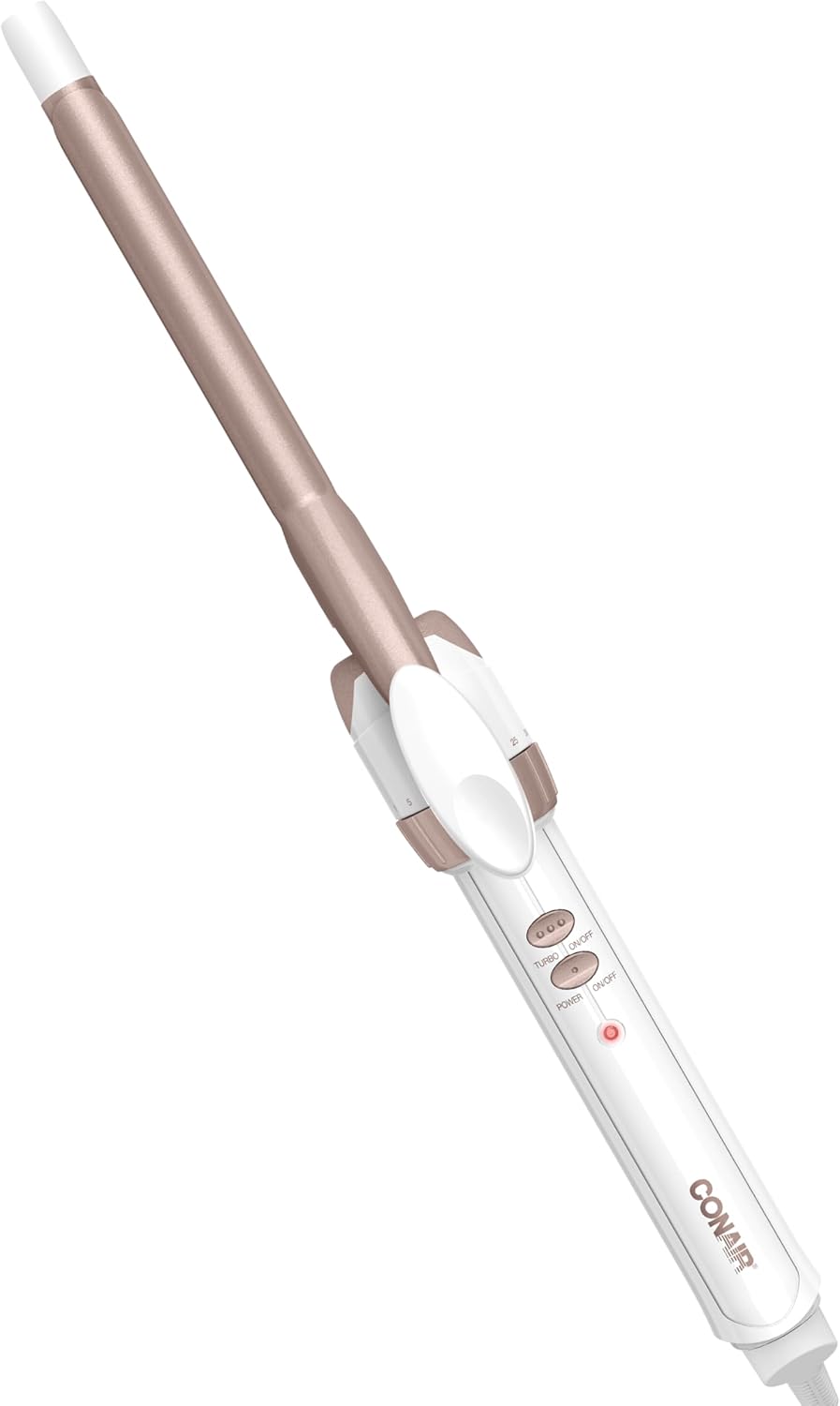 Conair Double Ceramic 1/2-Inch Curling Iron, 1/2-inch barrel produces spiral curls – for use on short to medium hair