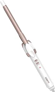 Conair Double Ceramic 1/2-Inch Curling Iron, 1/2-inch barrel produces spiral curls – for use on short to medium hair