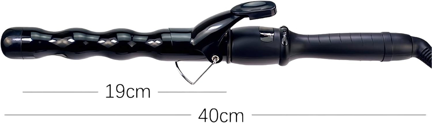 Bubble Curling Wand 1.25 inch 32mm Beach Wave Curler with LCD Display, Ceramic Crimping Iron for Long Hair