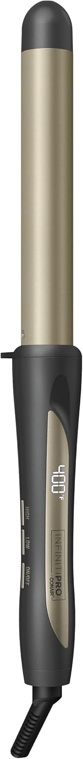 INFINITIPRO BY CONAIR Tourmaline Ceramic 1 Inch Curling Wand, Straight wand produces flawless waves