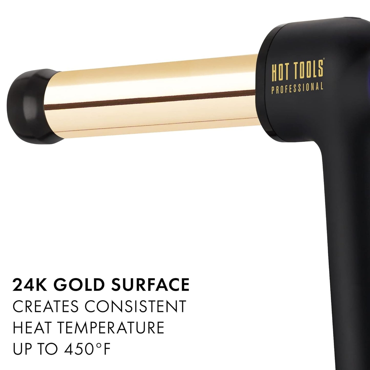 Hot Tools Pro Artist 24K Gold Curlbar Curling Wand | Long Lasting, Defined Curls (1-1/4 in)