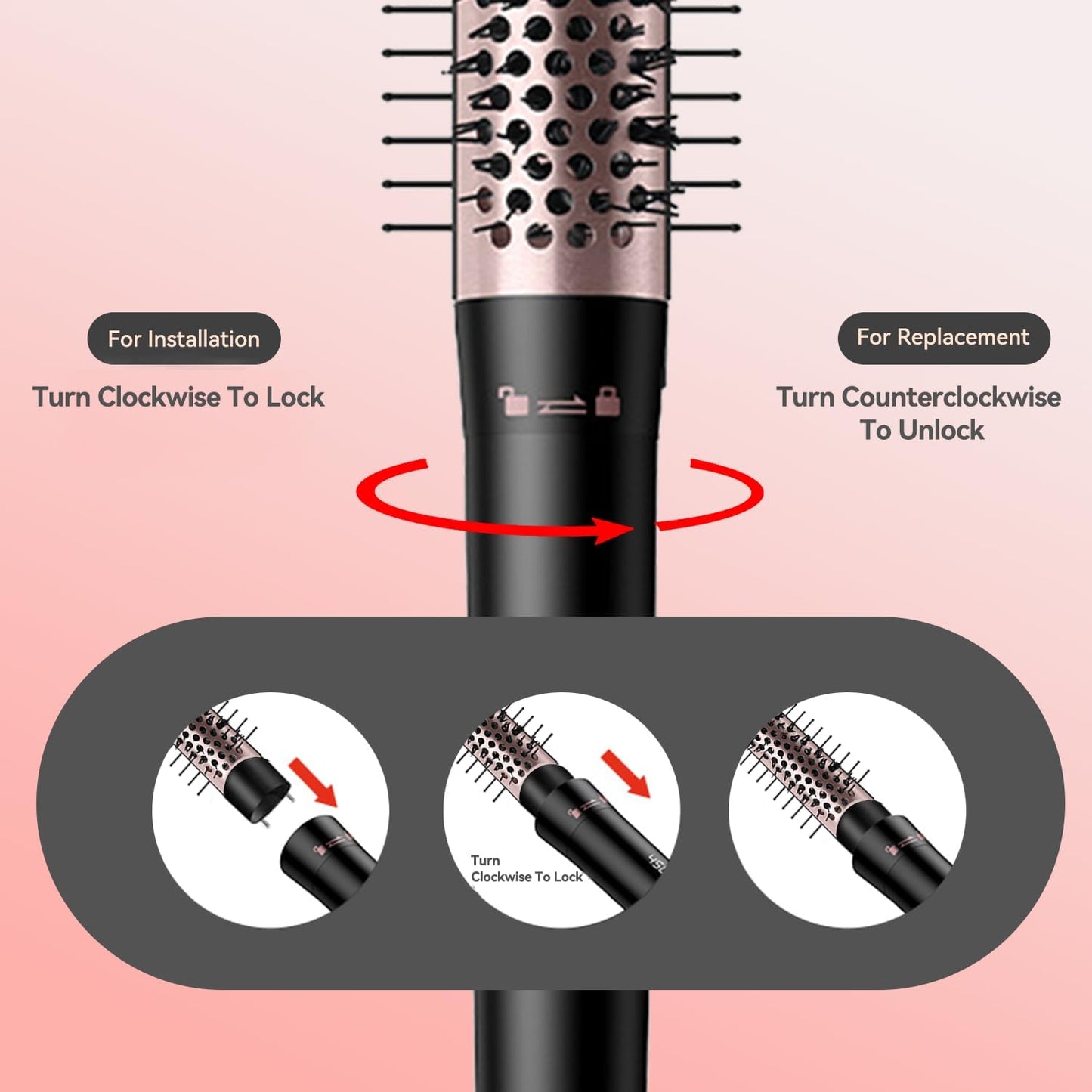 5 in 1 Curling Wand Set, Waver Curling Iron with Curling Brush and 4 Interchangeable Ceramic Curling Wand (0.35”-1.25”) for Women, Fast Heat Up Hair Curler Include Heat Protective Glove