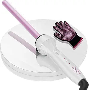 DAN Technology Curling Iron, 1/2 inch, Thin Curling Wand, Adjustable Temperature, Tourmaline Impregnated Ceramic Barrel, Dual Voltage Hair Wand, 60 min Shut Off
