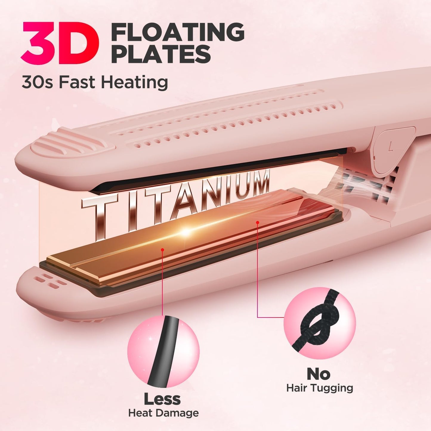 MiroPure 360° Airflow Styler Curling Iron, Titanium Flat Iron Hair Straightener and Curler 2 in 1, Professional Curing Wand with Ionic Aroma Cool Air, 13 Adjustable Temps, Dual Voltage for Long Hair