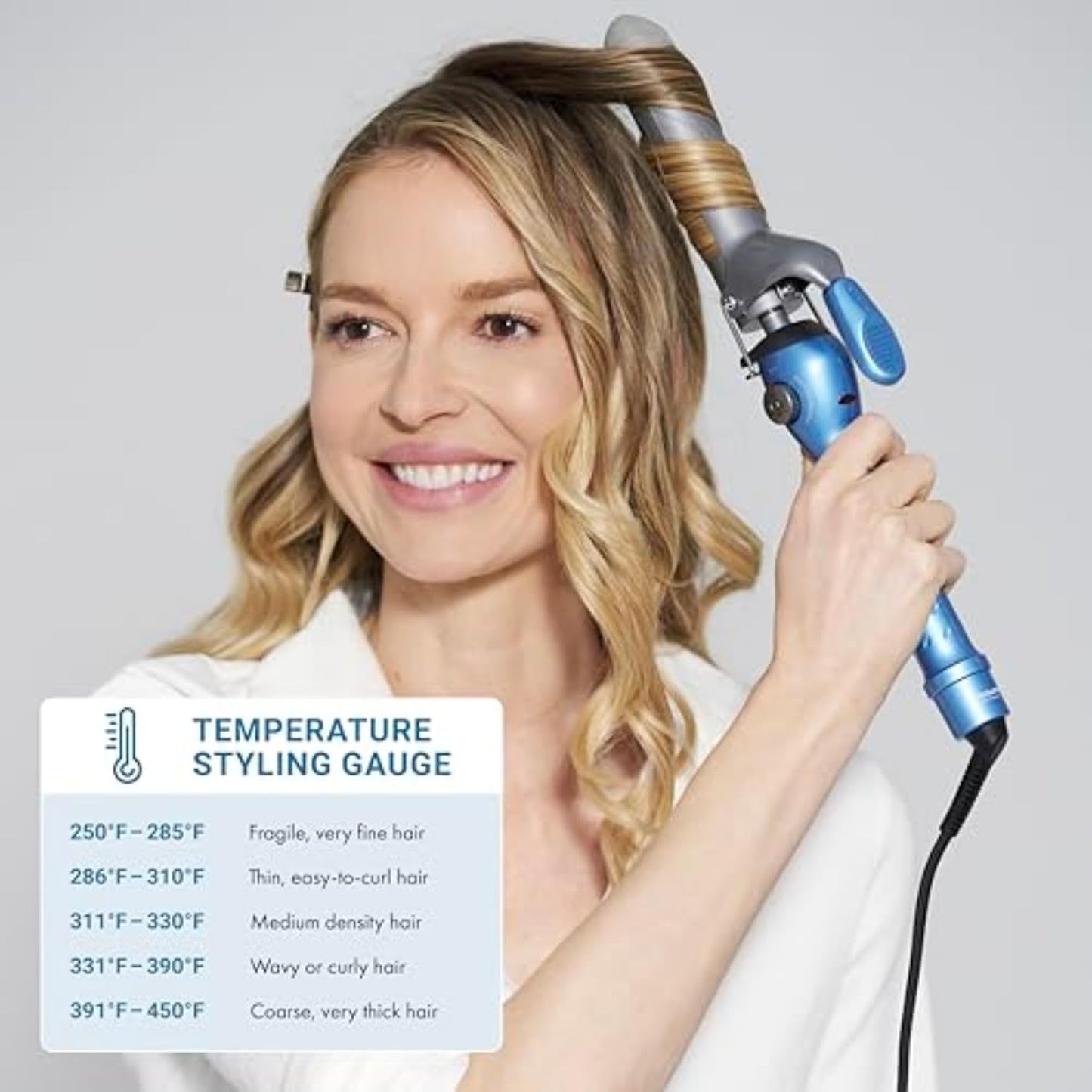 BaBylissPRO Nano Titanium Spring Curling Iron, Professional Hair Wand, Tool for Stylists, Nano Titanium Technology for Tight Curls or Loose Waves