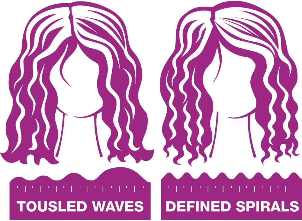 Bed Head Rock N Roller Clamp Free 2-in-1 Curling Wand | Round Barrel for Tousled Waves