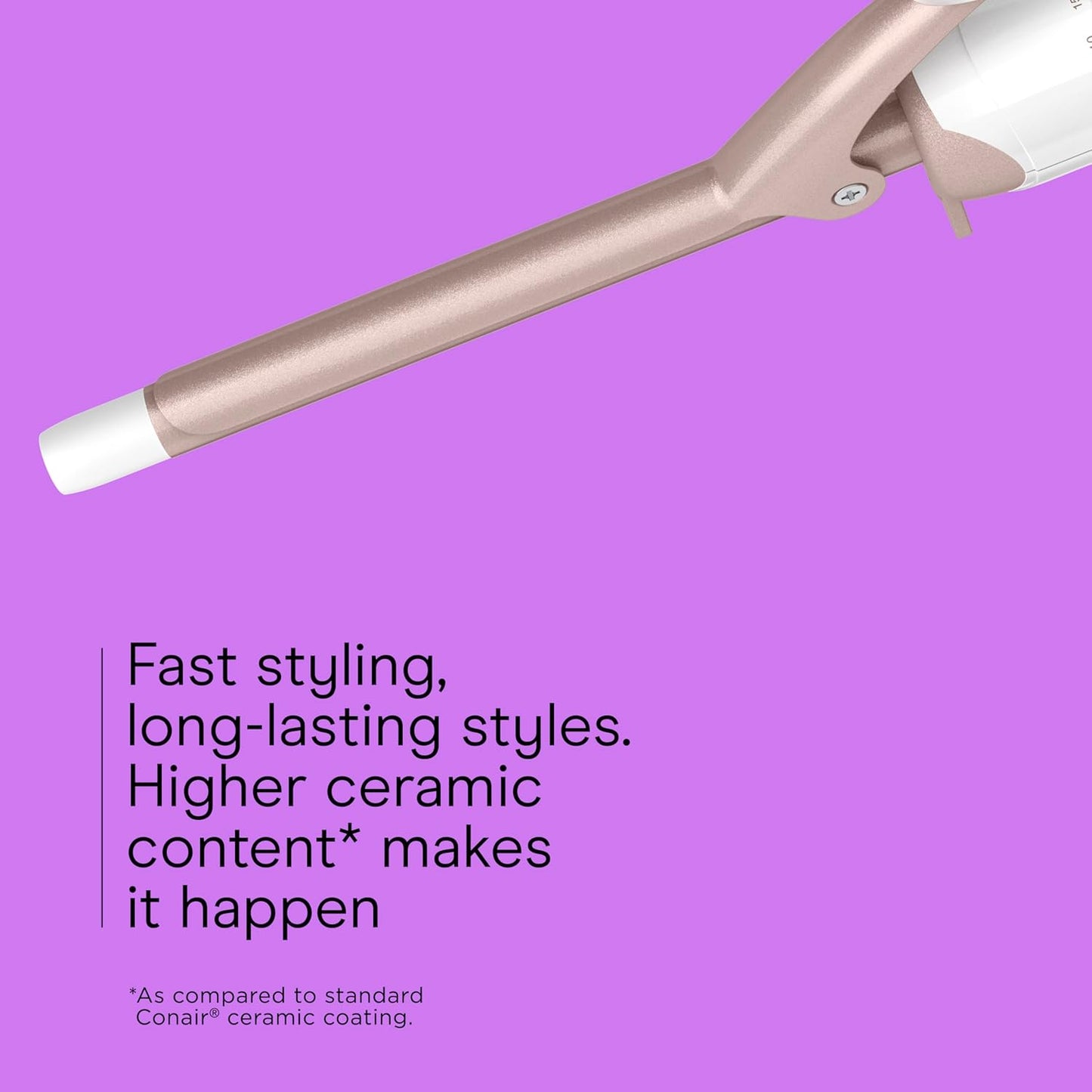 Conair Double Ceramic 1/2-Inch Curling Iron, 1/2-inch barrel produces spiral curls – for use on short to medium hair