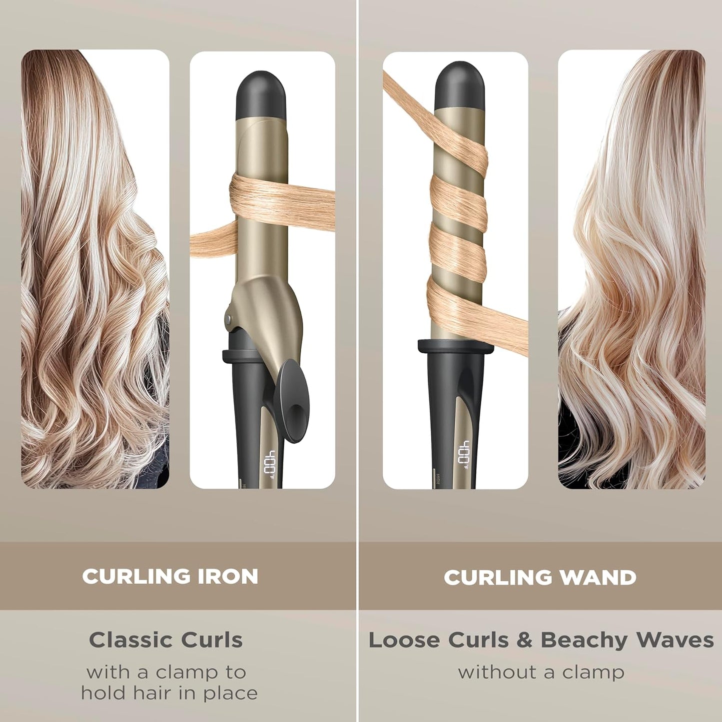 INFINITIPRO BY CONAIR Tourmaline Ceramic 1 Inch Curling Wand, Straight wand produces flawless waves
