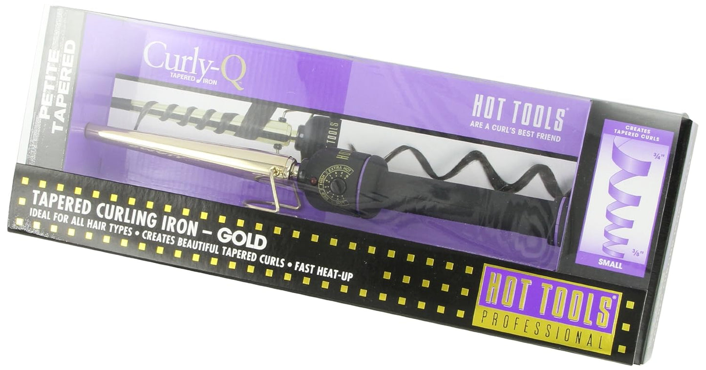 Hot Tools Professional Tapered Curling Iron, Gold Curling Iron, Small