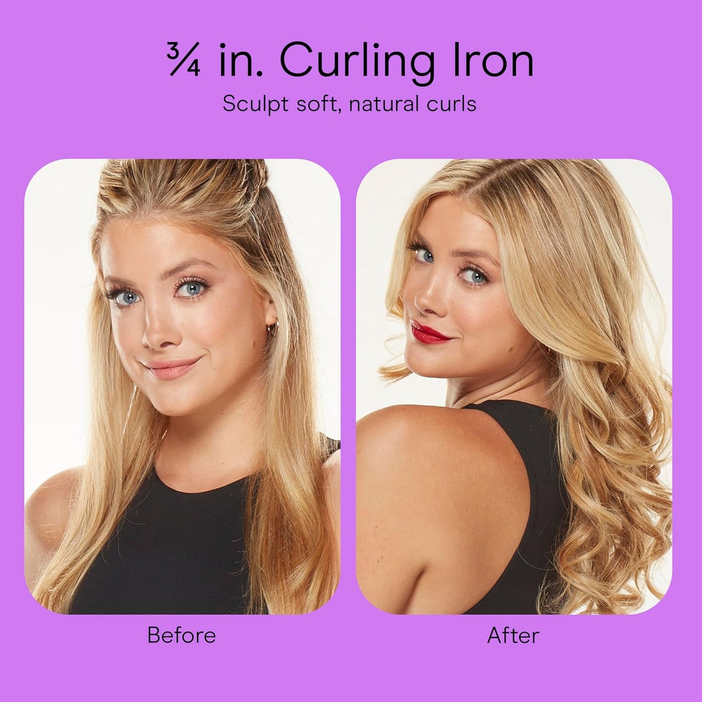 Conair Instant Heat 3/4-Inch Curling Iron, ¾-inch Barrel Produces Tight Curls, Hair Curler for Short to Medium Hair, 25 Heat Setting Hair Curling Iron, Black