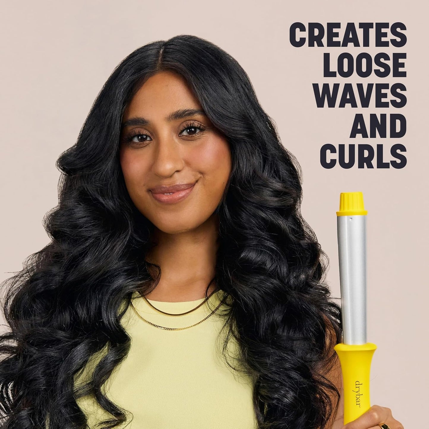 Drybar The Wrap Party Curling & Styling Wand – Long-Lasting Waves and Curls – Salon Hair Curling Wand